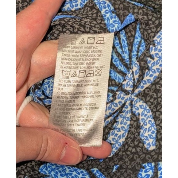 Quacker Factory Poncho Blouse Women’s 1X Palm Trees & Flamingo Print Breezy - Picture 7 of 8